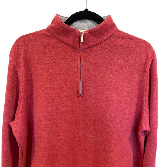Peter Millar Crown Comfort Quarter Zip Pullover In Cape Red Size Medium MS23K49 - Picture 3 of 10